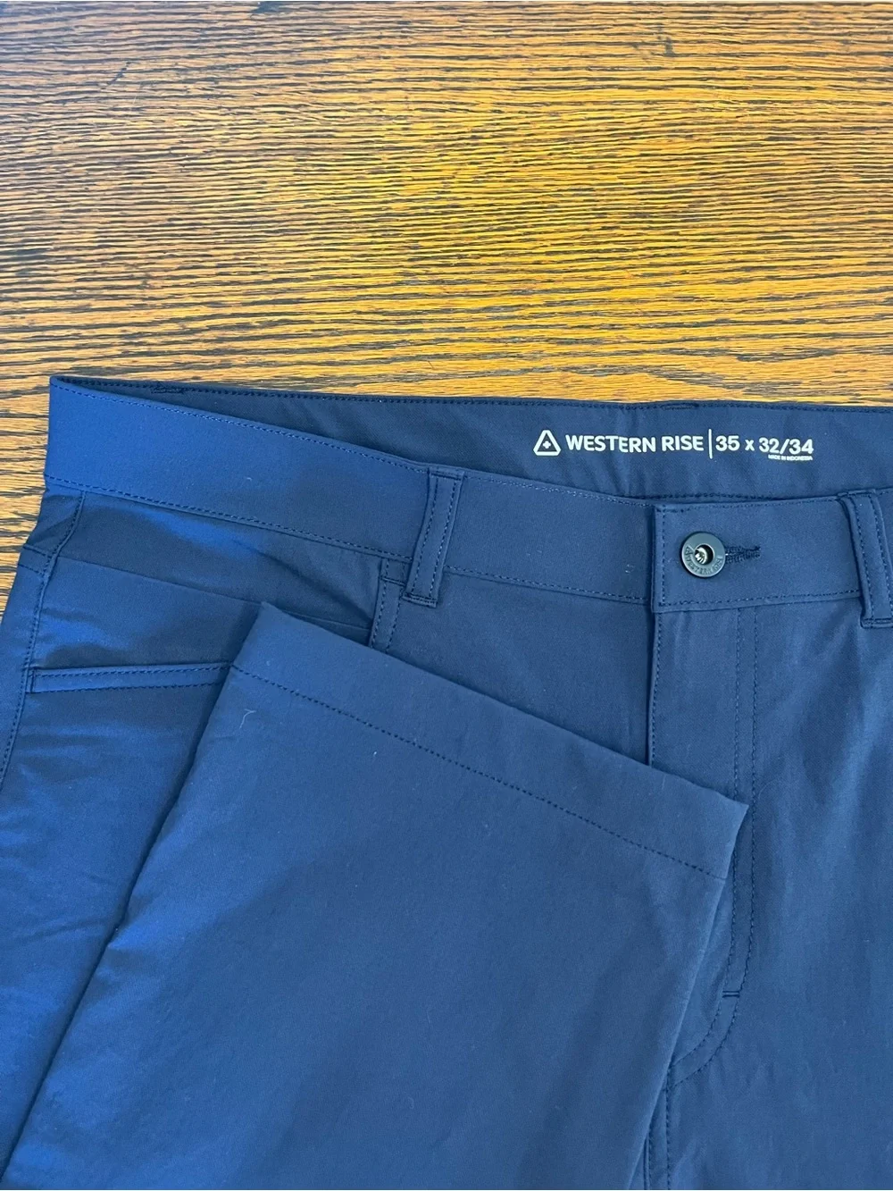 Western Rise Evolution Pants Mens 35x32 Blue Performance Hiking Stretch Tech